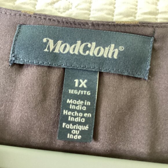 NWT ModCloth Golden Dot Bubbly Feelings Midi Dress Women’s Size 1X - Picture 5 of 14